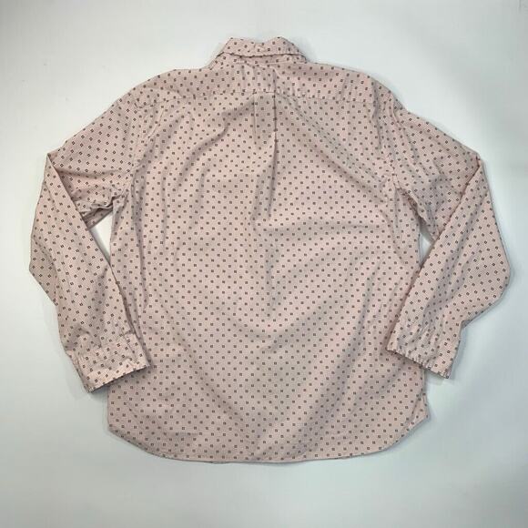 J Crew Shirt Mens XXL Slim Fit Pink Navy Cotton Stretch Printed Button Down - Picture 9 of 13